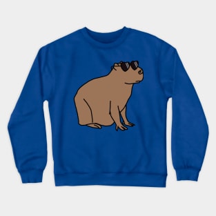 Capybara Wearing Sunglasses Crewneck Sweatshirt